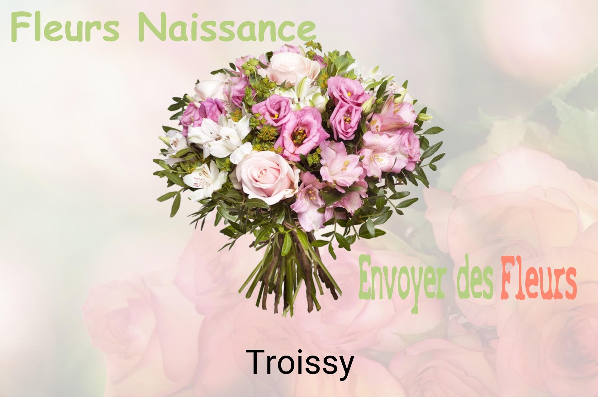 Bouquet de fleurs de naissance livré à Troissy